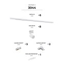 3044 ZESTAW 4 SZYNOPRZEWODY WHITE JEDNOOBWODOWY