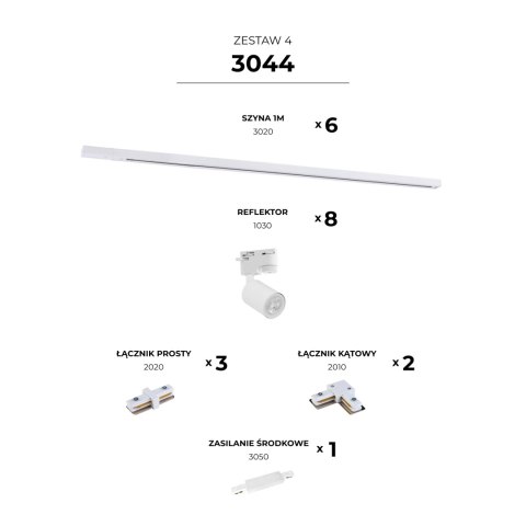 3044 ZESTAW 4 SZYNOPRZEWODY WHITE JEDNOOBWODOWY 3044 ZESTAW 4 SZYNOPRZEWODY WHITE JEDNOOBWODOWY