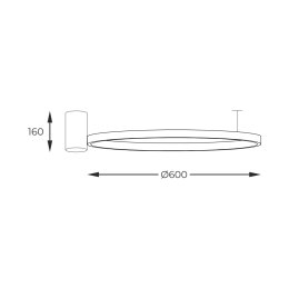 89429-60BK HORIK LAMPA SUFITOWA CZARNA/BLACK