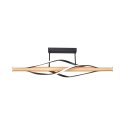 C230857003 BAEZ LAMPA SUFITOWA CZARNA+DREWNO/BLACK+WOOD