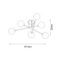 CL22017A-6 BASIS LAMPA SUFITOWA CZARNA/BLACK