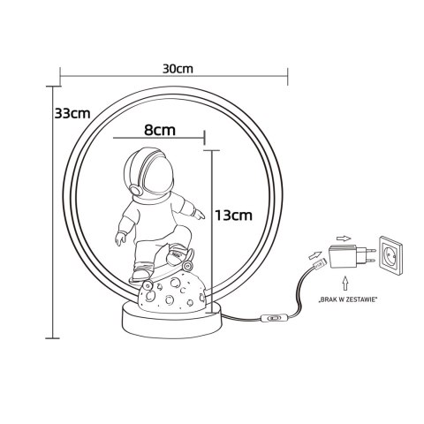 EX15S016-1 LAMPA STOŁOWA ASTRONAUTA EX15S016-1 LAMPA STOŁOWA ASTRONAUTA