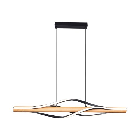P230857003 BAEZ LAMPA WISZĄCA CZARNA+DREWNO/BLACK+WOOD P230857003 BAEZ LAMPA WISZĄCA CZARNA+DREWNO/BLACK+WOOD