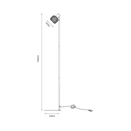 R5021009A-1F STEM LAMPA PODŁOGOWA CZARNA/BLACK