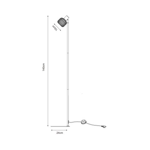 R5021009A-1F STEM LAMPA PODŁOGOWA CZARNA/BLACK R5021009A-1F STEM LAMPA PODŁOGOWA CZARNA/BLACK
