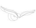 Lampa ścienna GUFO LED różowe złoto 35 cm