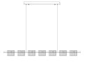 Lampa wisząca BACCIO LED złota 120 cm