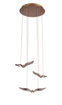 Lampa wisząca GUFO 3 LED różowe złoto 36 cm