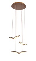 Lampa wisząca GUFO 3 LED różowe złoto 36 cm