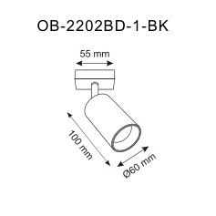 OB-2202BD-1-BK WADE KINKIET CZARNY/BLACK