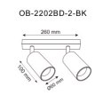 OB-2202BD-2-BK WADE LISTWA CZARNA/BLACK