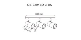 OB-2204BD-3-BK FORI LISTWA CZARNA-ZŁOTA/BLACK-GOLD