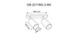 OB-2211BD-2-BK REN LISTWA CZARNA/BLACK