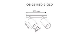 OB-2211BD-2-GLD REN LISTWA ZŁOTA\GOLD