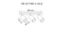 OB-2211BD-3-GLD REN LISTWA ZŁOTA\GOLD