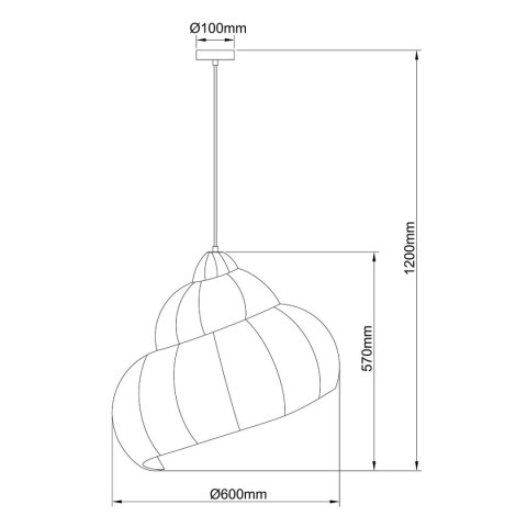 Ratanowa lampa wisząca Shella 60 cm jasne drewno 1xE27 Ratanowa lampa wisząca Shella 60 cm jasne drewno 1xE27