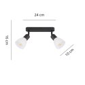 Spot Malta 2xE14 czarna LP-877/2W BK