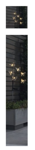 VK018G-2 LAMPA ZEWNĘTRZNA SOLARNA MOTYLE SREBRNA/SILVER