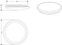 YL-CCTR-02 ARESO LAMPA SUFITOWA LED BIAŁA/WHITE