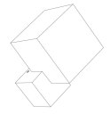Lampa ścienna CUBO LED złota 18 cm