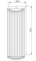 Lampa ścienna EXELLENT złota szklane rurki 45 cm