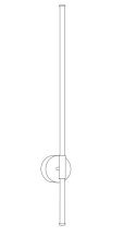 Lampa ścienna FELIX LED złota 100 cm