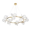 Lampa wisząca CHIC złoto biała 105 cm