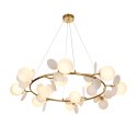 Lampa wisząca CHIC złoto biała 105 cm