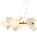 Lampa wisząca CHIC złoto biała 105 cm