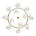 Lampa wisząca CHIC złoto biała 105 cm