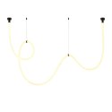 Lampa wisząca SNAKE LED wąż ledowy czarna 400 cm