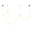 Lampa wisząca SNAKE LED wąż ledowy złota 400 cm