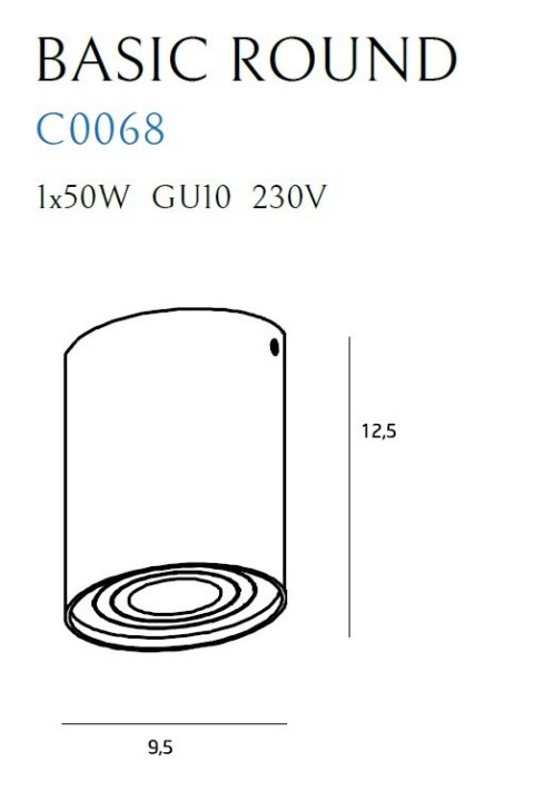 MAXLIGHT C0068 LAMPA SUFITOWA BASIC ROUND CZARNA MAXLIGHT C0068 LAMPA SUFITOWA BASIC ROUND CZARNA