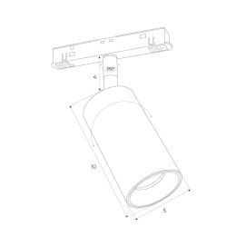 MAXLIGHT M0009N 4000K!!! REFLEKTOR MAGNETYCZNY SYSTEM ON/OFF 12W 664LM 4000K