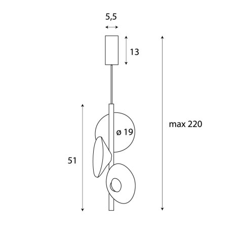 MAXLIGHT P0562 LAMPA WISZACA PURO BLACK&GREY MAXLIGHT P0562 LAMPA WISZACA PURO BLACK&GREY