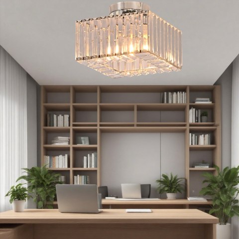 Kwadratowy plafon Vetro chrom 1xE27 Kwadratowy plafon Vetro chrom 1xE27