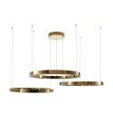 Lampa wisząca CIRCLE 40+60+80 LED złoty połysk na 1 podsufitce Lampa wisząca CIRCLE 40+60+80 LED złoty połysk na 1 podsufitce