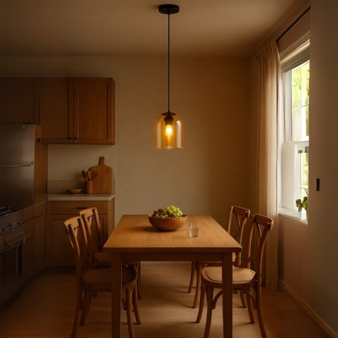 Lampa wisząca Elaris bursztynowa 1xE27 Lampa wisząca Elaris bursztynowa 1xE27