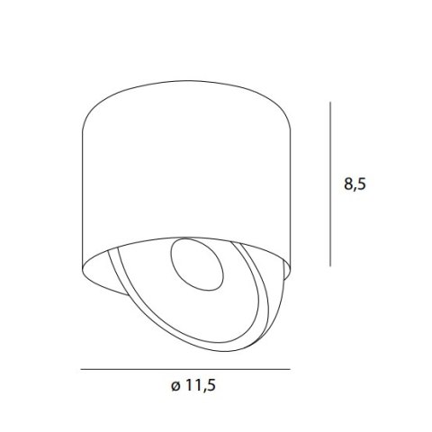 MAXLIGHT C0265 LAMPA SUFITOWA VECTOR 10W BIAŁA
