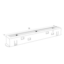 MAXLIGHT NA0006. Zasilacz doszynowy 100W - MICRO11 czarny