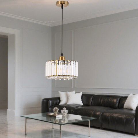 Okrągła lampa wisząca Vetro Złota1xE27 Okrągła lampa wisząca Vetro Złota1xE27