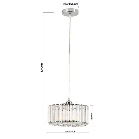 Okrągła lampa wisząca Vetro Złota1xE27 Okrągła lampa wisząca Vetro Złota1xE27