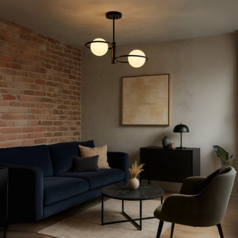 Plafon Dorado ring czarna 2 x E14