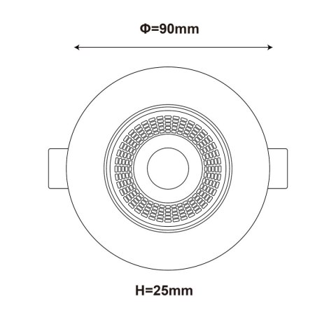 Plus oczko podtynkowe LED CCT czarne LP-1506/1RS BK Plus oczko podtynkowe LED CCT czarne LP-1506/1RS BK