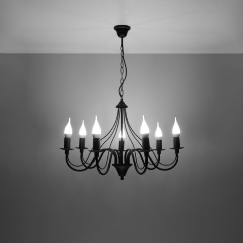 Żyrandol MINERWA 7 czarny Żyrandol MINERWA 7 czarny