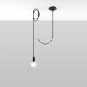 Lampa wisząca EDISON 1 LONG czarny