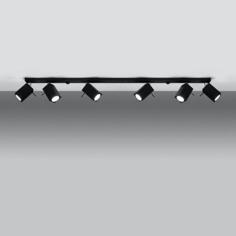 Plafon MERIDA 6L czarny