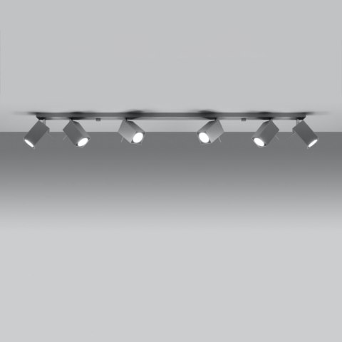 Plafon MERIDA 6L szary