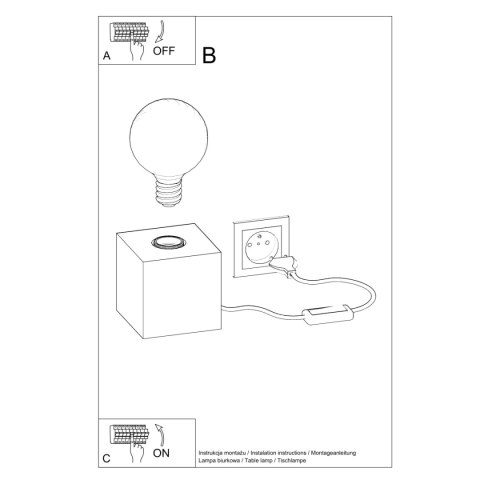 Lampa biurkowa ARIZ beton Lampa biurkowa ARIZ beton