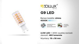 Żarówka LED G9 4000K 4,5W 460lm